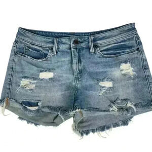 BLANK-NYC TOMBOY DISTRESSED BLUE DENIM CUT-OFFS SIZE 29
